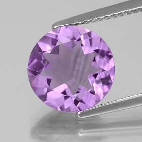 Ametista violeta natural 3,00ct, corte redondo, VS