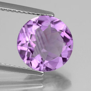 Ametista violeta natural 3,00ct, corte redondo, VS