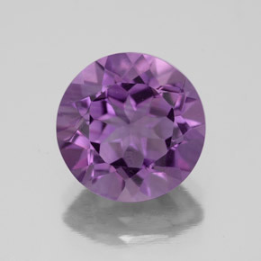 Ametista violeta natural 3,19ct, corte redondo, VS