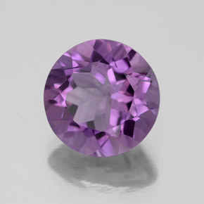 Ametista violeta natural 3,19ct, corte redondo, VS