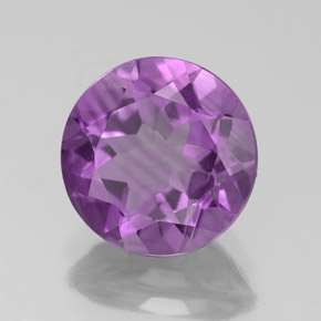 Ametista violeta natural 2,88ct, corte redondo, VS
