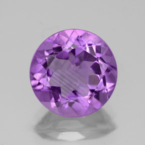 Ametista violeta natural 2,90ct, corte redondo, VVS-VS
