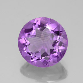 Ametista violeta natural 2,90ct, corte redondo, VVS-VS