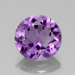 Ametista violeta natural 2,87ct, corte redondo, VVS-VS