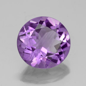 Ametista violeta natural 2,87ct, corte redondo, VVS-VS