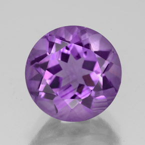 Ametista violeta natural 3,69ct, corte redondo, VVS-VS