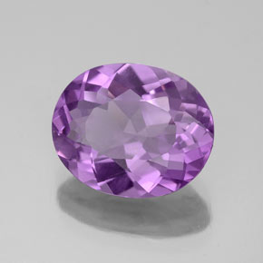 Ametista violeta natural 2,86ct, corte oval, VS