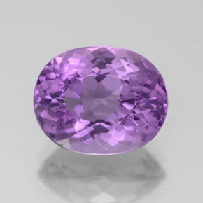 Ametista violeta natural 3,95ct, corte oval, VVS