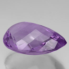 Ametista violeta natural 57,89ct, formato de pêra, VS