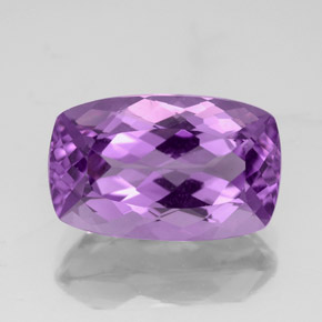 Ametista violeta natural 4,55ct, almofada cortada, VVS