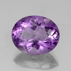 Ametista violeta natural 3,96ct, corte oval, VS
