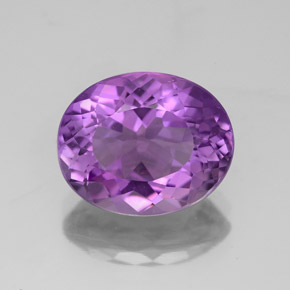 Ametista violeta natural 3,71ct, corte oval, VS