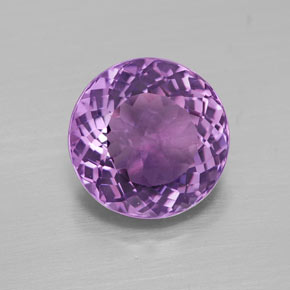 Ametista violeta natural 3,31ct, corte redondo, VVS