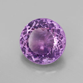 Ametista violeta natural 3,31ct, corte redondo, VVS