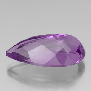 Ametista violeta natural 20,93ct, formato de pêra, VS