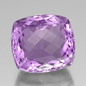 Ametista violeta natural 39,70ct, almofada cortada, VVS
