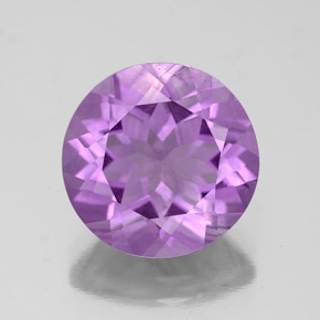 Ametista violeta natural 4,19ct, corte redondo, VS