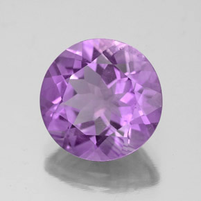 Ametista violeta natural 4,19ct, corte redondo, VS
