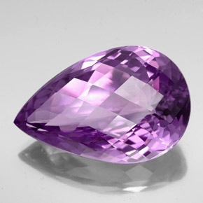 Ametista violeta natural 74,05ct, formato de pêra, IF