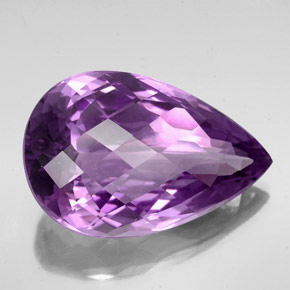 Ametista violeta natural 74,05ct, formato de pêra, IF