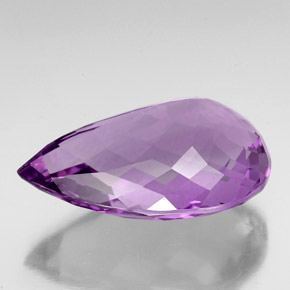 Ametista violeta natural 74,05ct, formato de pêra, IF