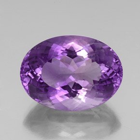 Ametista violeta natural 29,09ct, corte oval, VVS-VS