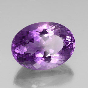 Ametista violeta natural 29,09ct, corte oval, VVS-VS