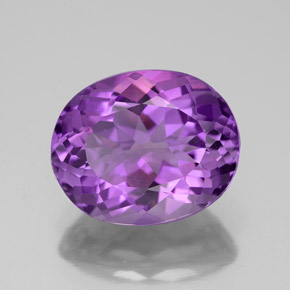 Ametista violeta natural 4,50ct, corte oval, VVS