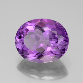 Ametista violeta natural 4,50ct, corte oval, VVS