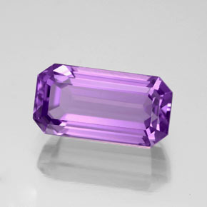 Ametista violeta natural 5,27ct, corte esmeralda, VVS-VS