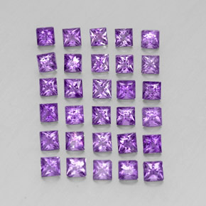 Pedras preciosas de ametista violeta natural de  ct, quadrado, VS