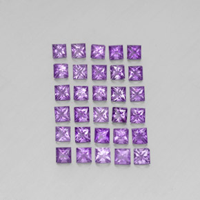 Pedras preciosas de ametista violeta natural de  ct, quadrado, VS