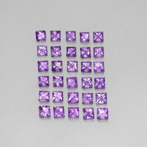 Pedras preciosas de ametista violeta natural de  ct, quadrado, VS