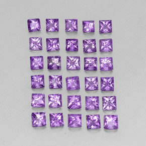 Pedras preciosas de ametista violeta natural de  ct, quadrado, VS