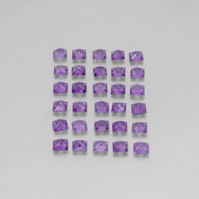 Pedras preciosas de ametista violeta natural de  ct, quadrado, VS