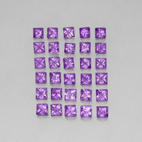 Pedras preciosas de ametista violeta natural de  ct, quadrado, VS