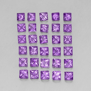 Pedras preciosas de ametista violeta natural de  ct, quadrado, VS