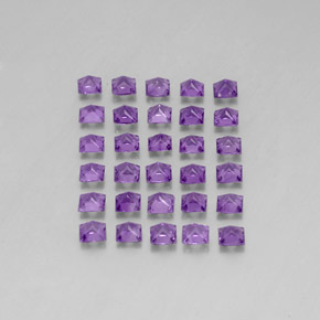 Pedras preciosas de ametista violeta natural de  ct, quadrado, VS