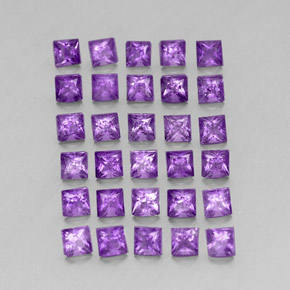 Pedras preciosas de ametista violeta natural de  ct, quadrado, VS