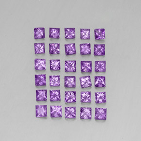 Pedras preciosas de ametista violeta natural de  ct, quadrado, VS