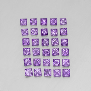 Pedras preciosas de ametista violeta natural de  ct, quadrado, VS