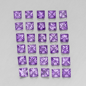Pedras preciosas de ametista violeta natural de  ct, quadrado, VS