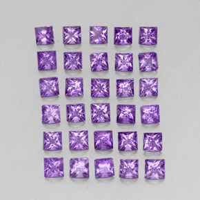 Pedras preciosas de ametista violeta natural de  ct, quadrado, VS