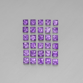 Pedras preciosas de ametista violeta natural de  ct, quadrado, VS