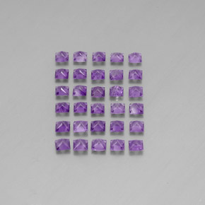 Pedras preciosas de ametista violeta natural de  ct, quadrado, VS