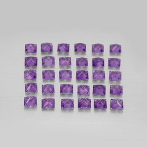 Pedras preciosas de ametista violeta natural de  ct, quadrado, VS
