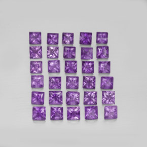 Pedras preciosas de ametista violeta natural de  ct, quadrado, VS
