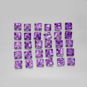 Pedras preciosas de ametista violeta natural de  ct, quadrado, VS