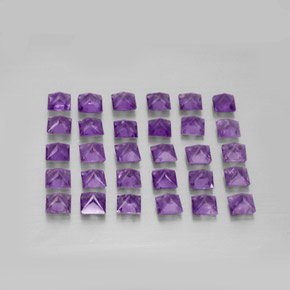 Pedras preciosas de ametista violeta natural de  ct, quadrado, VS