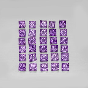 Pedras preciosas de ametista violeta natural de  ct, quadrado, VS
